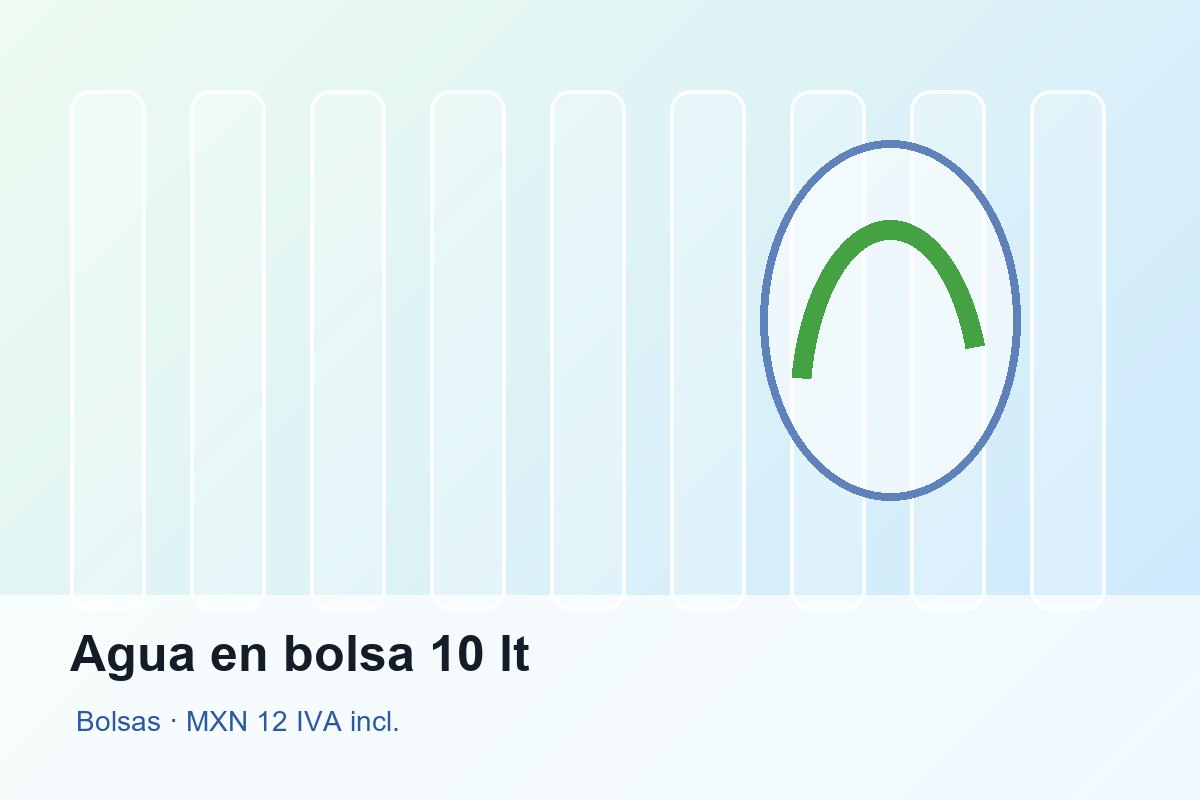 Agua en bolsa 10 lt de Purificadora Agua Clara