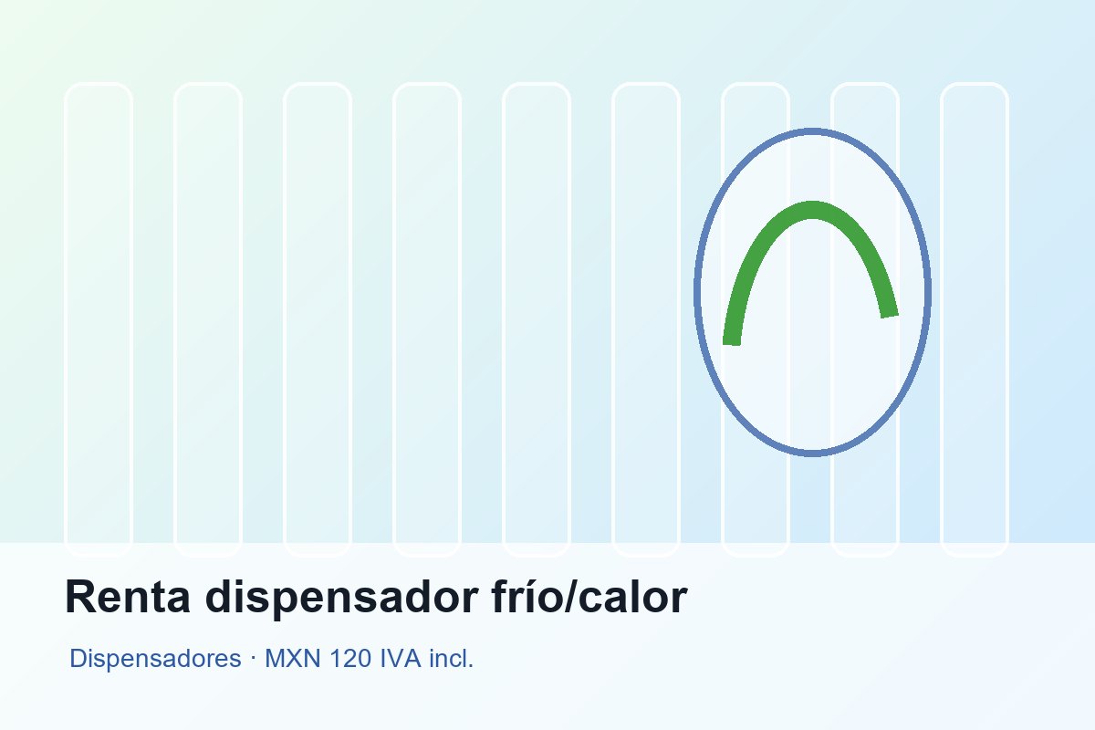 Renta dispensador frío/calor de Purificadora Agua Clara